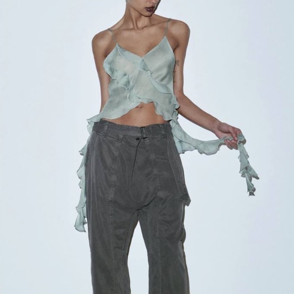 ZARA Semi-Sheer Tank Blouse